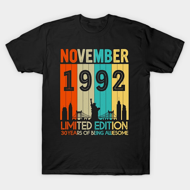 Vintage November 1992 Limited Edition 30 Years Of Being Awesome T-Shirt by sueannharley12